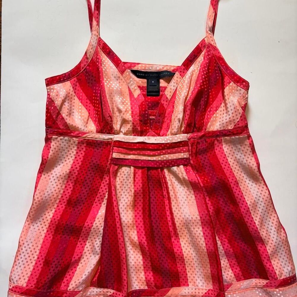 Marc-by-marc-jacobs Women's Red and Pink Tank Top Sz 6